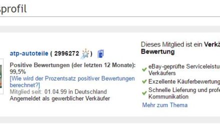 eBay Händler knackt Bestmarke – Herzlichen Glückwunsch Peter. Du bist der Größte!