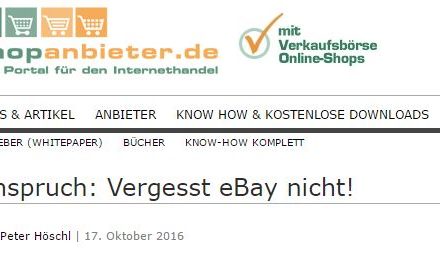 [Gastartikel] Einspruch: Vergesst eBay nicht!