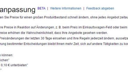 Amazoneigener Repricer ist in _DE als Beta verfügbar