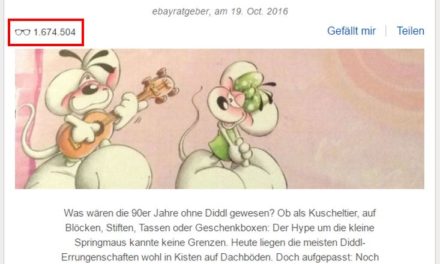 Krass: eBay Ratgeber 1.674.504 Visits. Und so geht’s