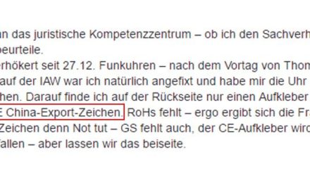 Der CE-Aufkleber: Das China-Export Zeichen