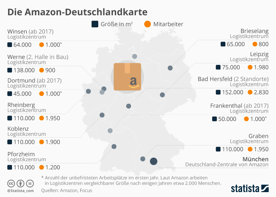 Die Amazon-Deutschlandkarte