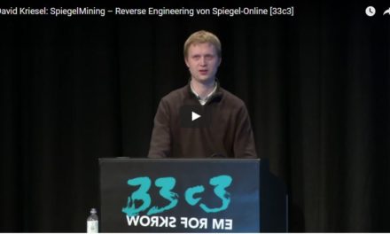 David Kriesel: SpiegelMining – Reverse Engineering von Spiegel-Online [33c3]
