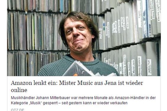 Update: Musikhändler Mister Music ist wieder frei geschaltet