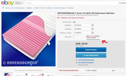 eBay Bewertungen: Test einer neuen Darstellung der Verkäuferbewertungen