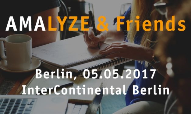 Verlosung: 10 Karten AMALYZE & Friends Workshop Berlin 05.05.2017