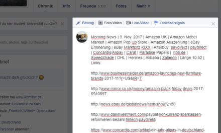 Morning News | 9. Nov. 2017 | Amazon UK | Amazon Möbel Marken | Amazon Pop Up Store…