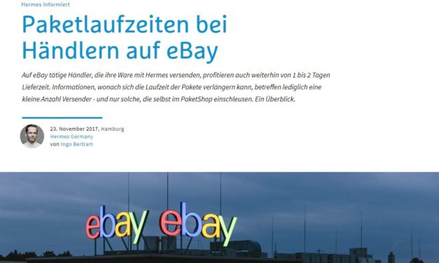 Hermes Pressemitteilung verwirrt eBay Händler