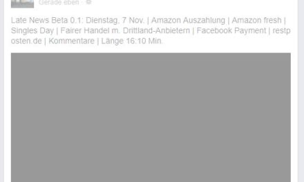 Late News 7 Nov. 2017 | Amazon Auszahlung | Amazon fresh | Singles Day | Fairer Handel m. Drittland-Anbietern | Facebook Payment | restposten.de