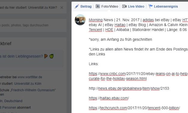 Morning News | 21. Nov. 2017 | adidas bei eBay | eBay HTTPS