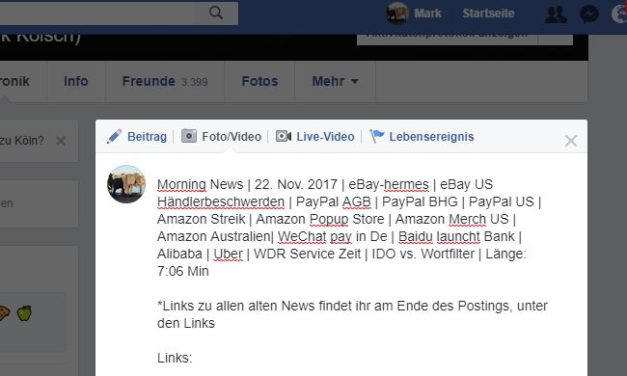 Morning News | 22. Nov. 2017 | eBay-Hermes | eBay US Händlerbeschwerden