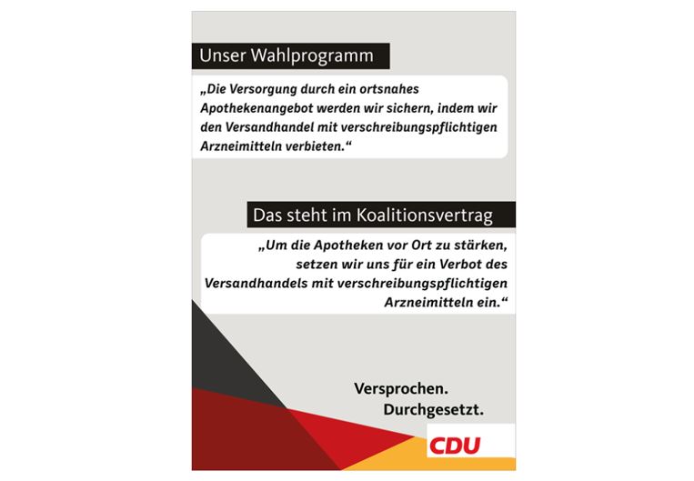 Die Deppenbande von der CDU: Verbot von Versandapotheken