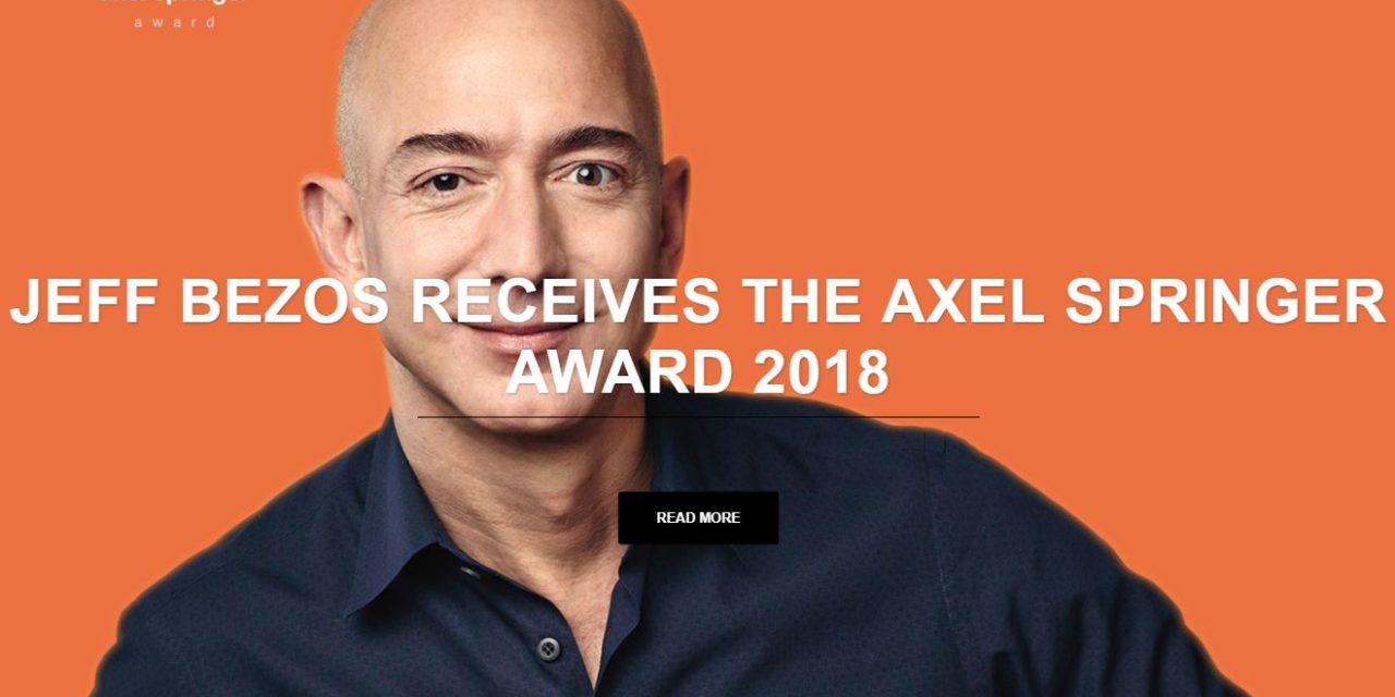 Jeff Bezos ist in Deutschland und erhält den Axel Springer Award