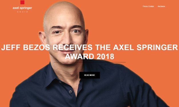 Jeff Bezos ist in Deutschland und erhält den Axel Springer Award