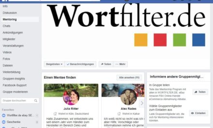 Neu: Facebook-Mentoring-Programm in der Wortfilter Community