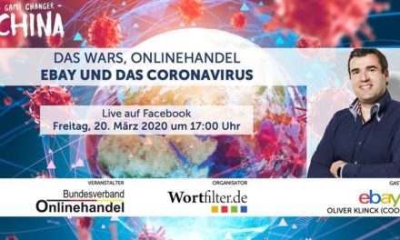 LIVESTREAM: Das war’s, Onlinehandel – Mit eBay COO Oliver Klinck