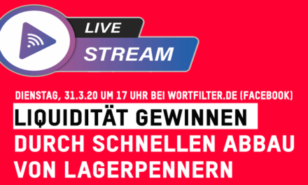 Live-Stream: Liquidität gewinnen durch schnellen Abbau von Lagerpennern