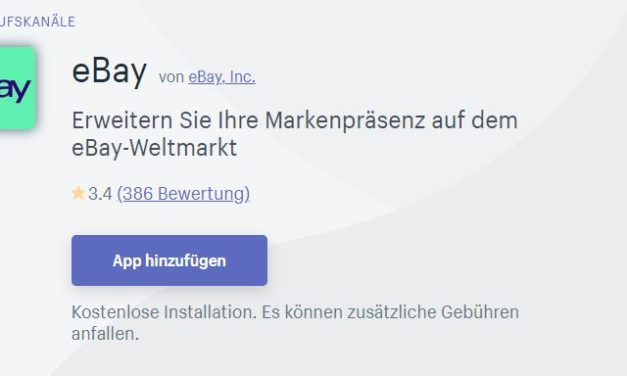 eBay & shopify haben sich lieb