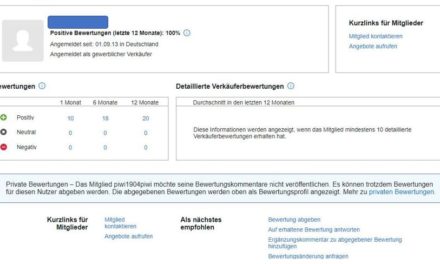 eBay-Account mit über 40.000 Bewertungen zu verkaufen