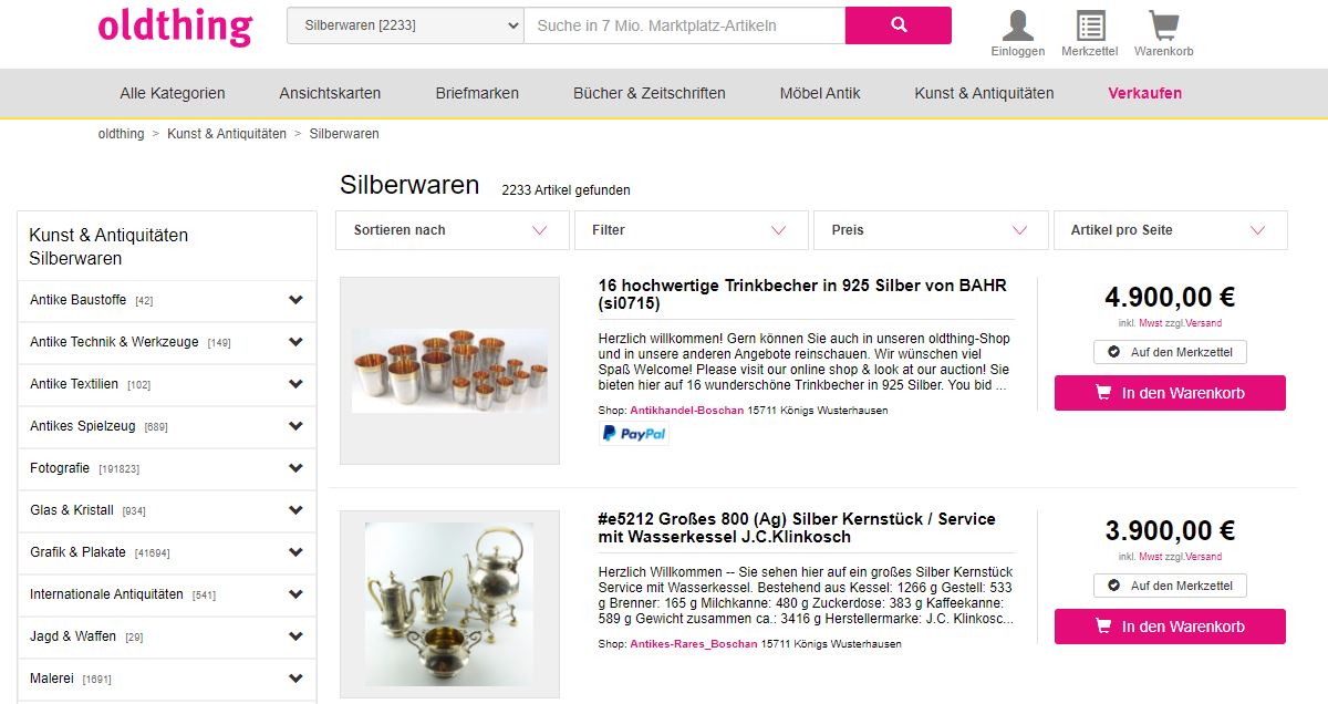 oldthing.de – Die Sammlerplattform für Rares & Seltenes [Werbung]