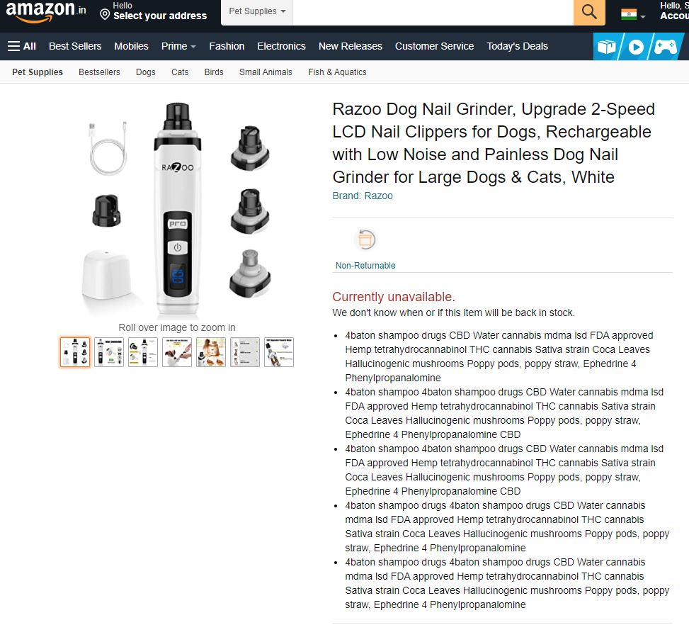 Amazon Blackhat Keyword sabotage