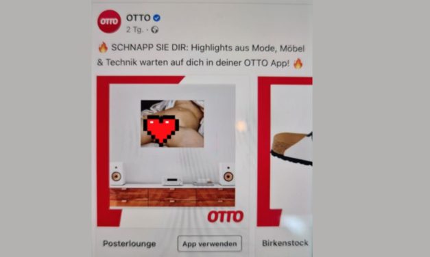 Anzügliche Werbepanne bei OTTO auf Facebook