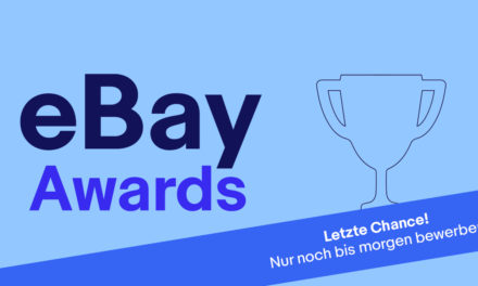 Das ist der finale Countdown, die letzte Chance sich für die eBay Awards 2022 zu bewerben!