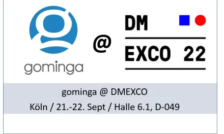 gominga auf der DMEXCO 2022 (21.09. – 22.09.2022)