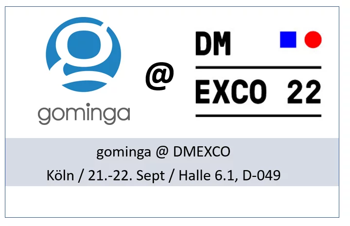 gominga auf der DMEXCO 2022 (21.09. – 22.09.2022)