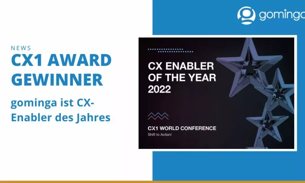 CX1 Awards: gominga gewinnt „CX-Enabler of the year“ Award