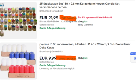Urteil: Keine Grundpreispflicht für Kerzen
