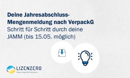 Verpackungsgesetz: Alles, was du zur Jahresabschluss-Mengenmeldung (bis. 15. 05. möglich) wissen musst