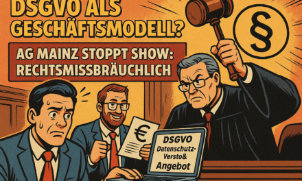 DSGVO als Geschäftsmodell? Das AG Mainz stoppt die Show