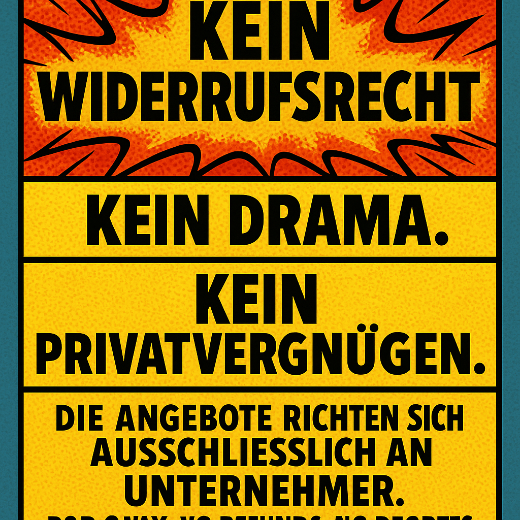 Kein Widerrufsrecht