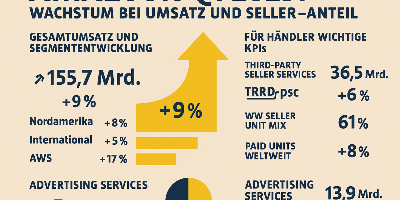Amazon Q1 2025: Wachstum bei Umsatz und Seller-Anteil