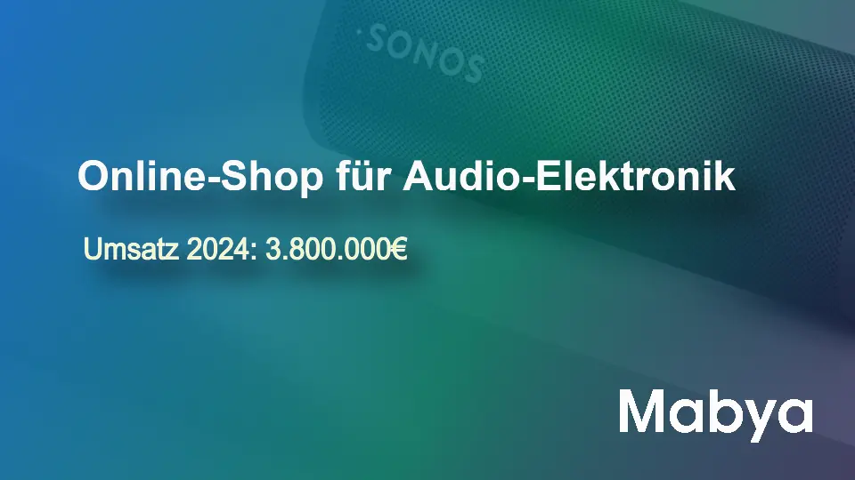 Online-Shop für Audio-Elektronik mit 3,8 Mio. Umsatz zu verkaufen