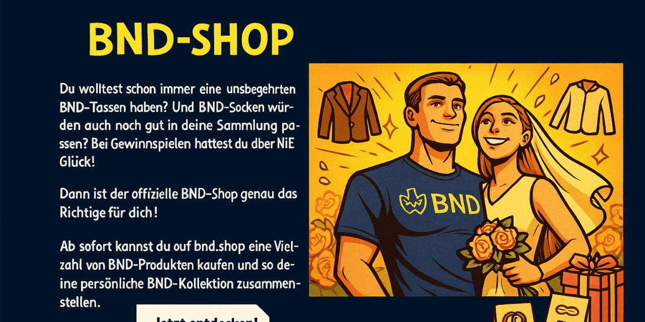 BND startet offiziellen Online-Shop