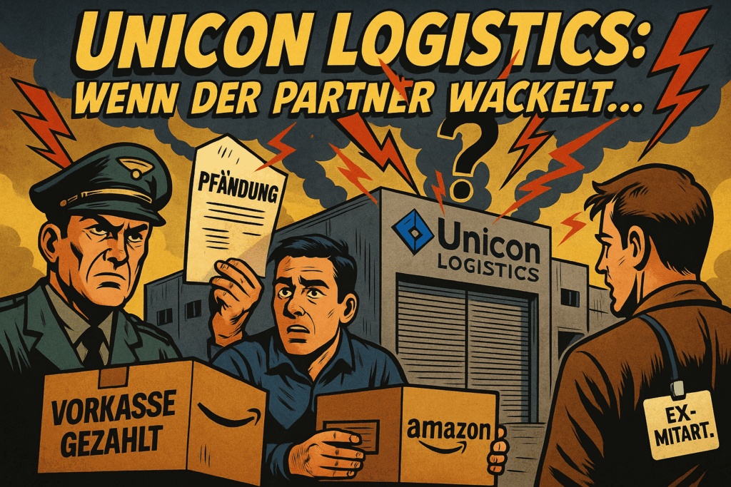 Unicon Logistics Probleme, Logistiker E-Commerce, Zollprobleme Händler, Amazon Vorbereitungsservice, Lagerprobleme Fulfillment, Scheer Ocean Vergleich, Logistikdienstleister Risiko, Retourenlagerung, Vorkasse Warnung, Logistikpartner Prüfung