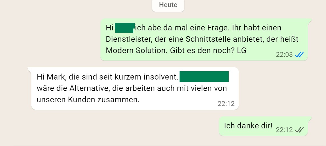Modern solution Insolvenz