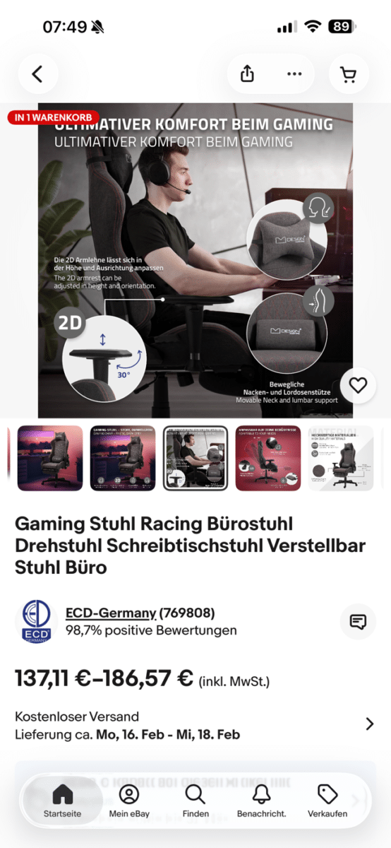 fehlerhafte mobile Optimierung