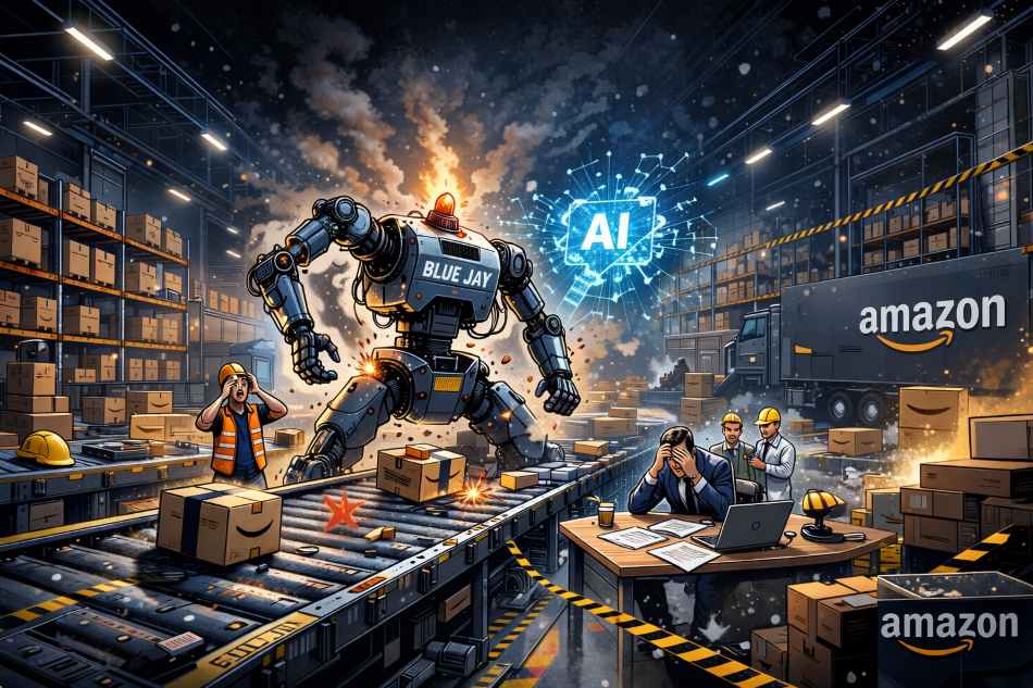 Amazon zieht neuen KI-Lagerroboter „Blue Jay“ zurück