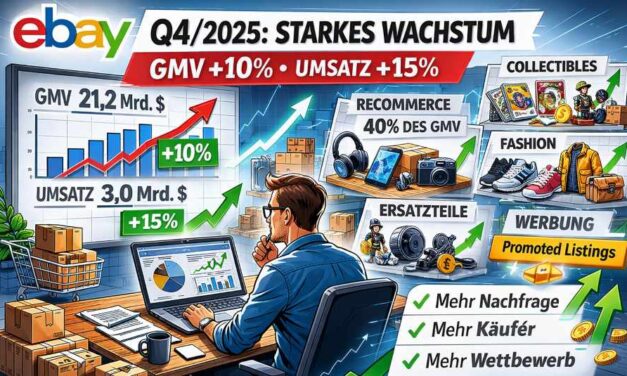 eBay Zahlen sind gut, aber nicht für De Händler