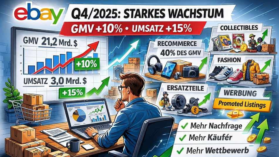 eBay Zahlen sind gut, aber nicht für De Händler