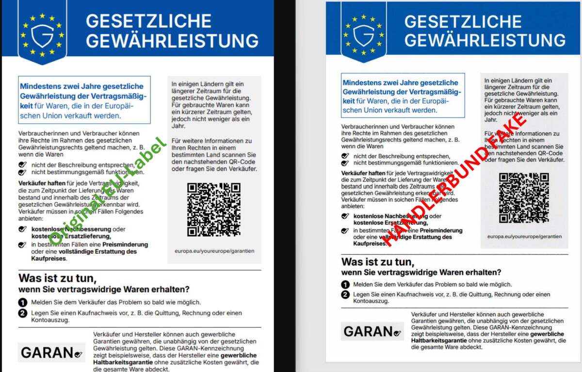 EU-Gewährleistungslabel