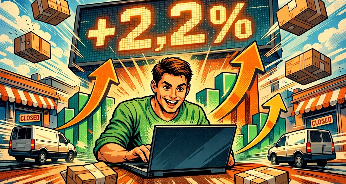 Online-Handel wächst: +2,2 % trotz schwachem Einzelhandel