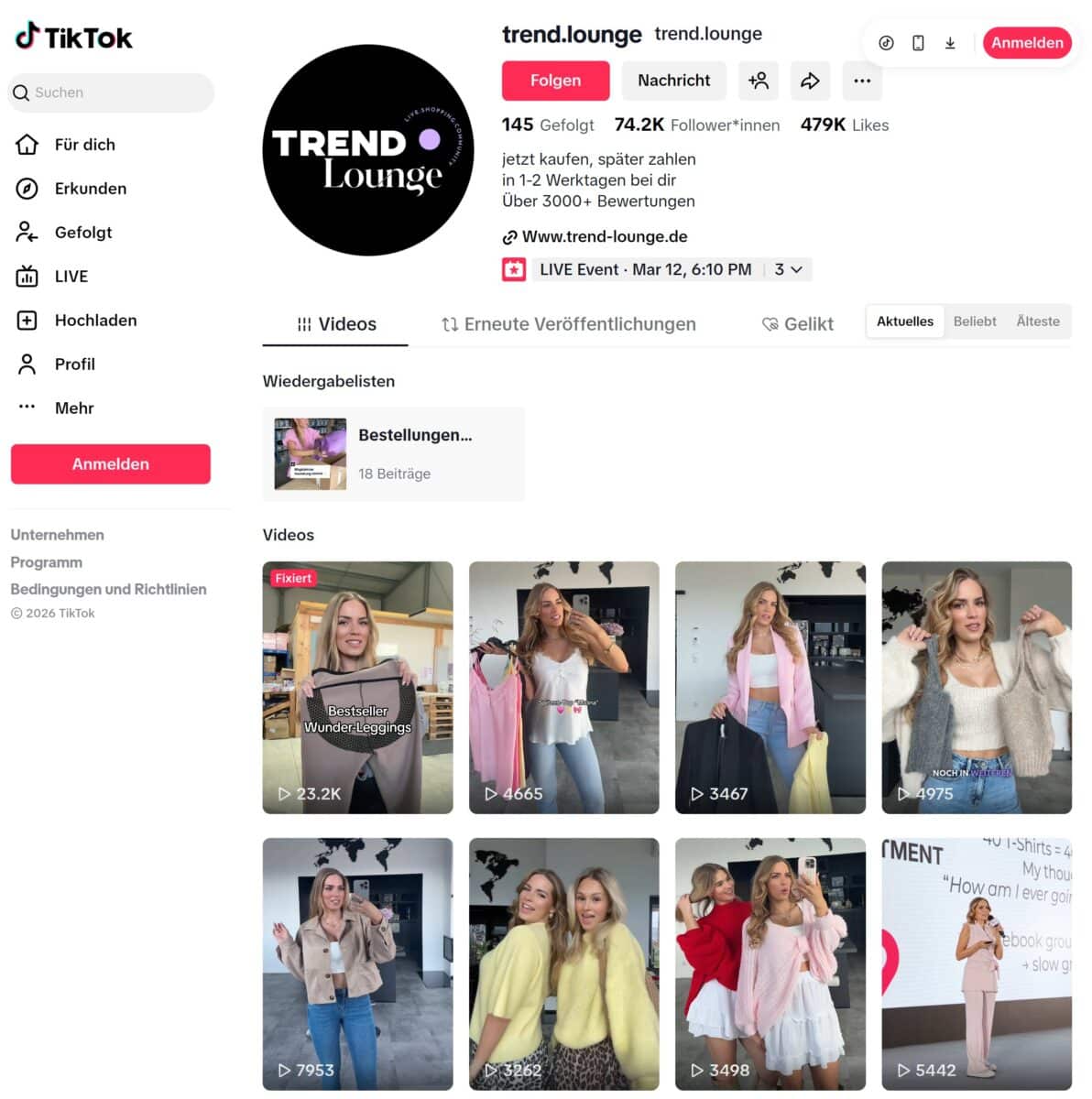 Trend Lounge TikTok Shop