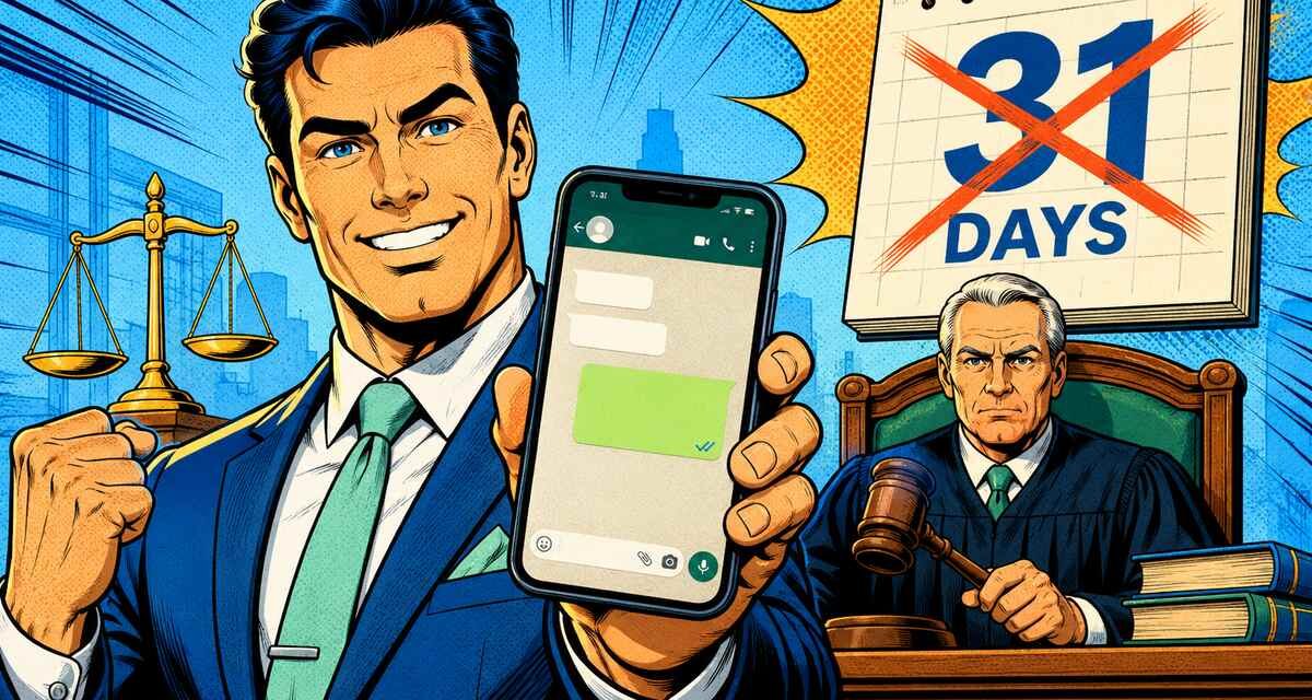 WhatsApp-Vertrag: Nach 31 Tagen ist die Annahme zu spät
