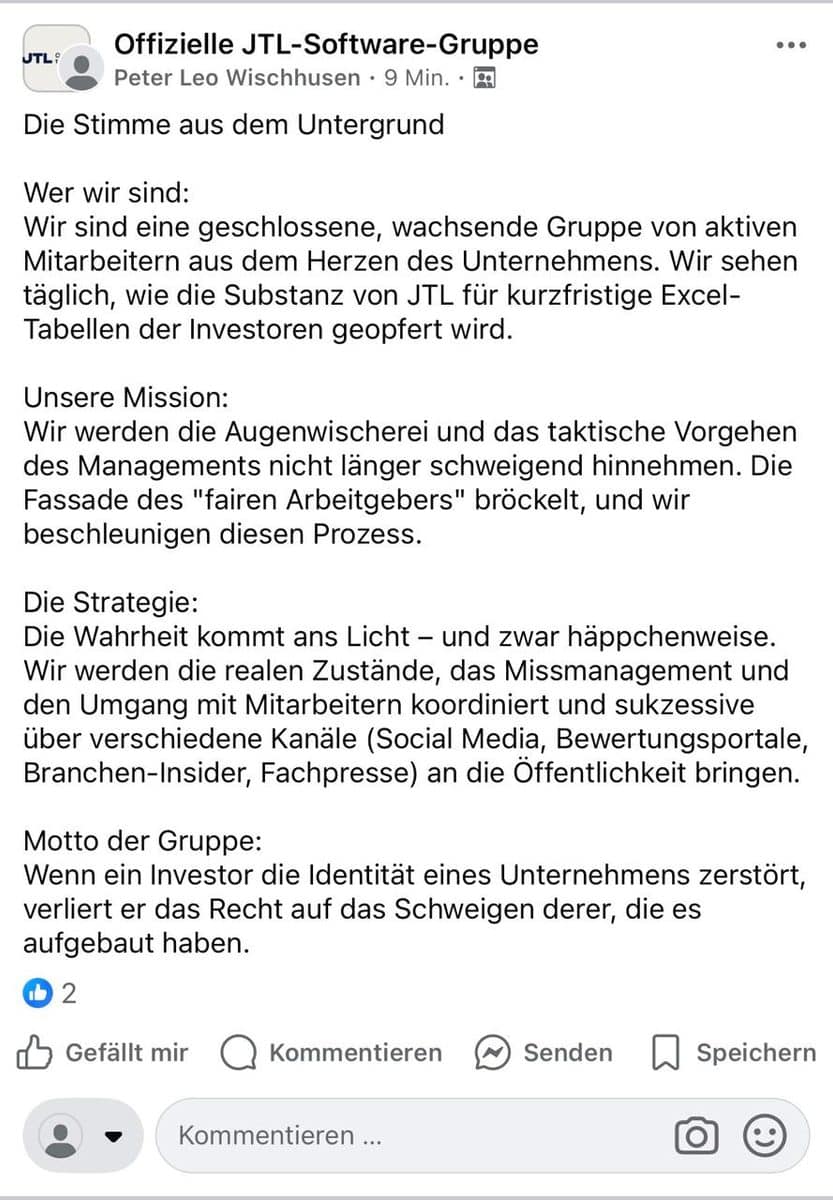 JTL Software Posting